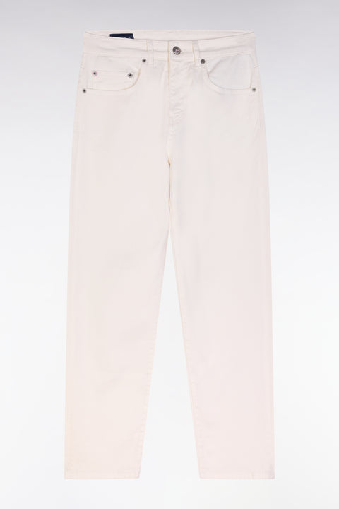 Comfort cut beige stretch denim 5-pocket jeans - Image 2