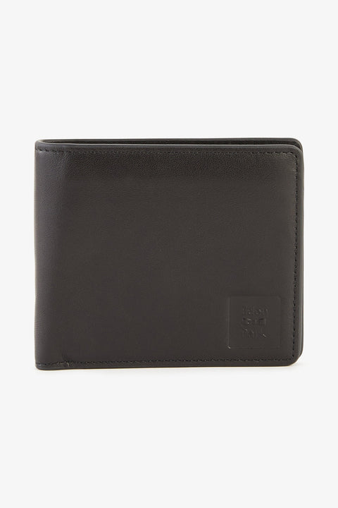 Black leather Italian-style wallet - Image 1