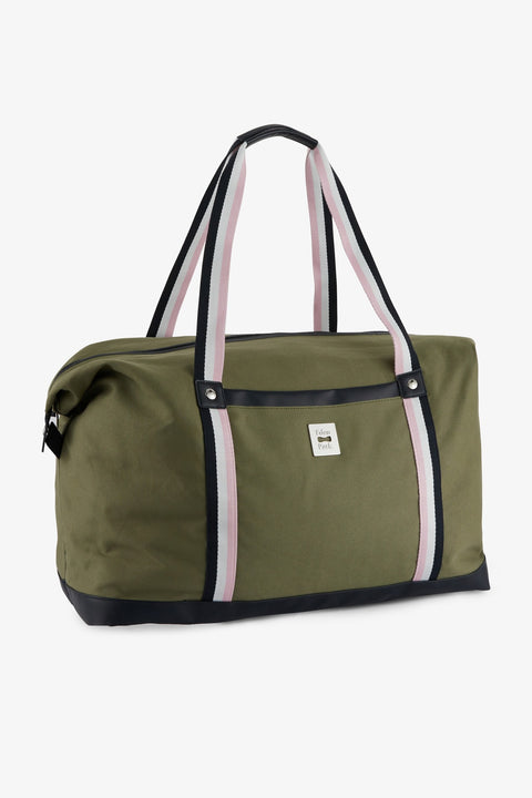 Khaki fabric travel bag - Image 3