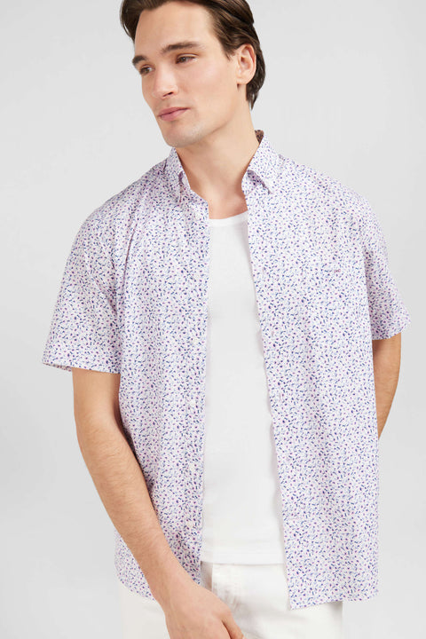 White blouse with exclusive floral print - Image 3