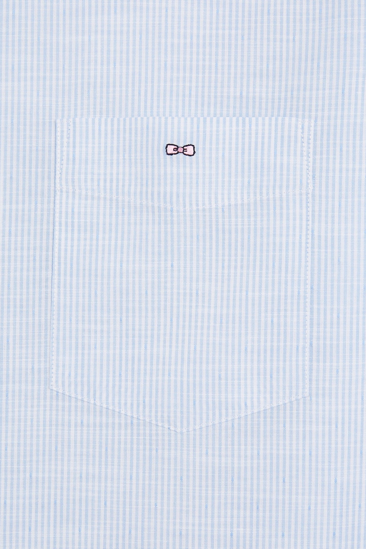 Blue striped shirt in cotton dobby