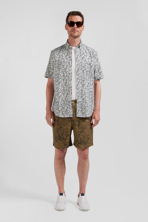 Off-white printed cotton shirt in Regular cut - Image 1