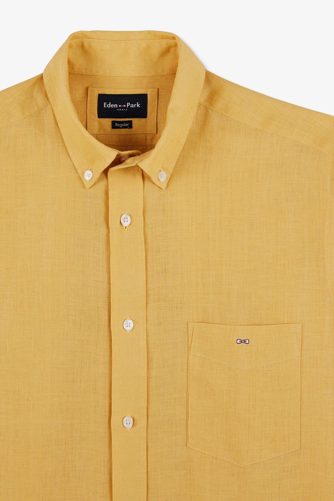 Plain yellow linen shirt