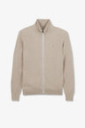 Beige zip cardigan