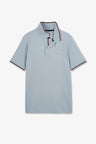 Light blue polo shirt in Pima cotton