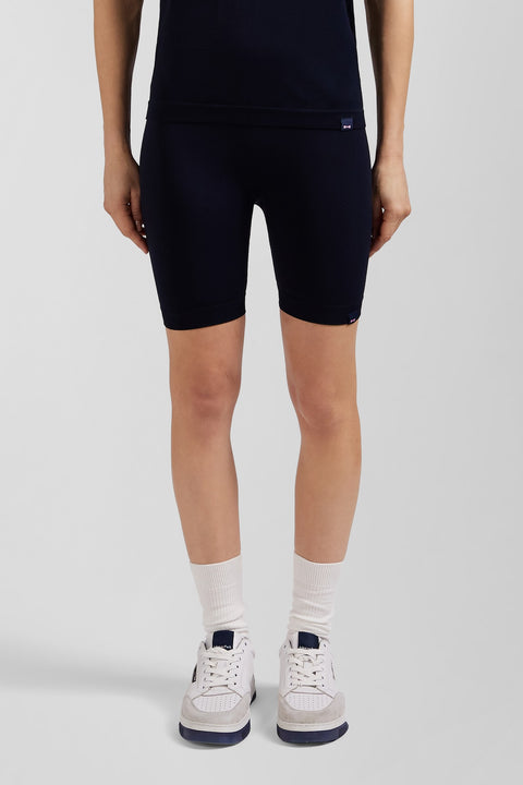 Navy blue stretch sports cycling shorts - Image 2
