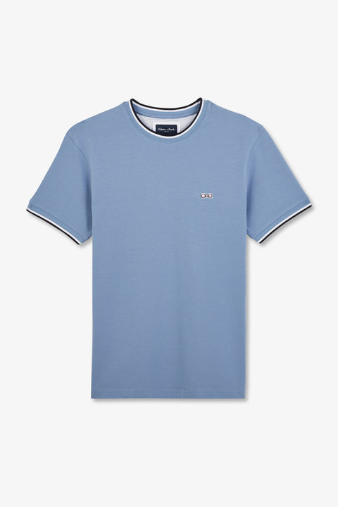 Plain blue short-sleeved T-shirt - Image 2