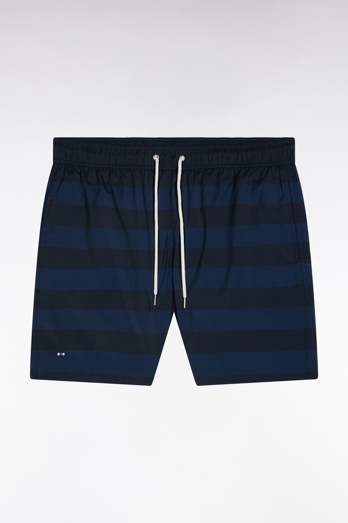 Navy blue striped swimsuit