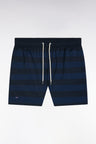 Navy blue striped swimsuit