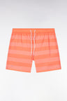 Coral striped swimsuit