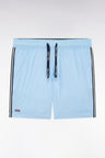Sky blue swimsuit with tricolor details
