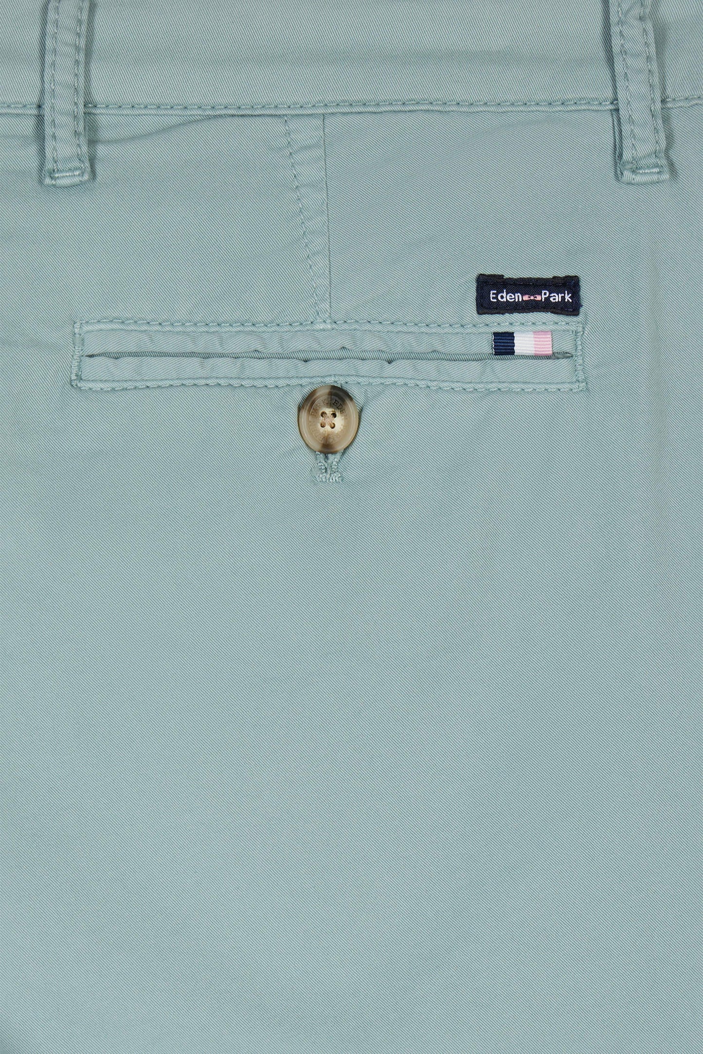 Medium grey straight-cut stretch cotton pleat-free chinos