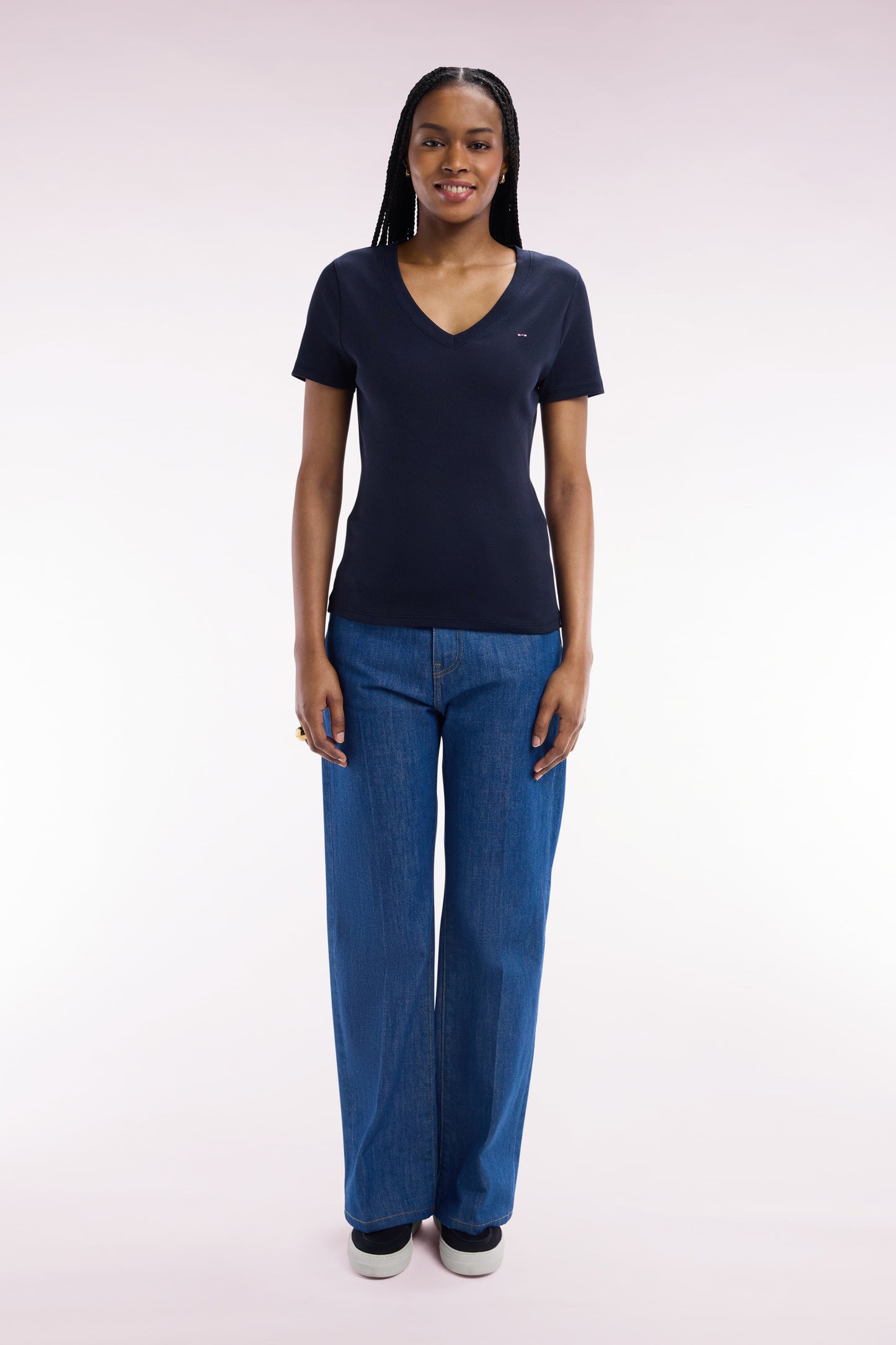 Flare raw denim 5-pocket jeans