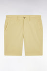 Ivory straight-cut stretch cotton chino Bermuda shorts
