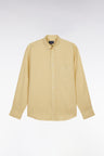 Straight-fit ivory linen shirt