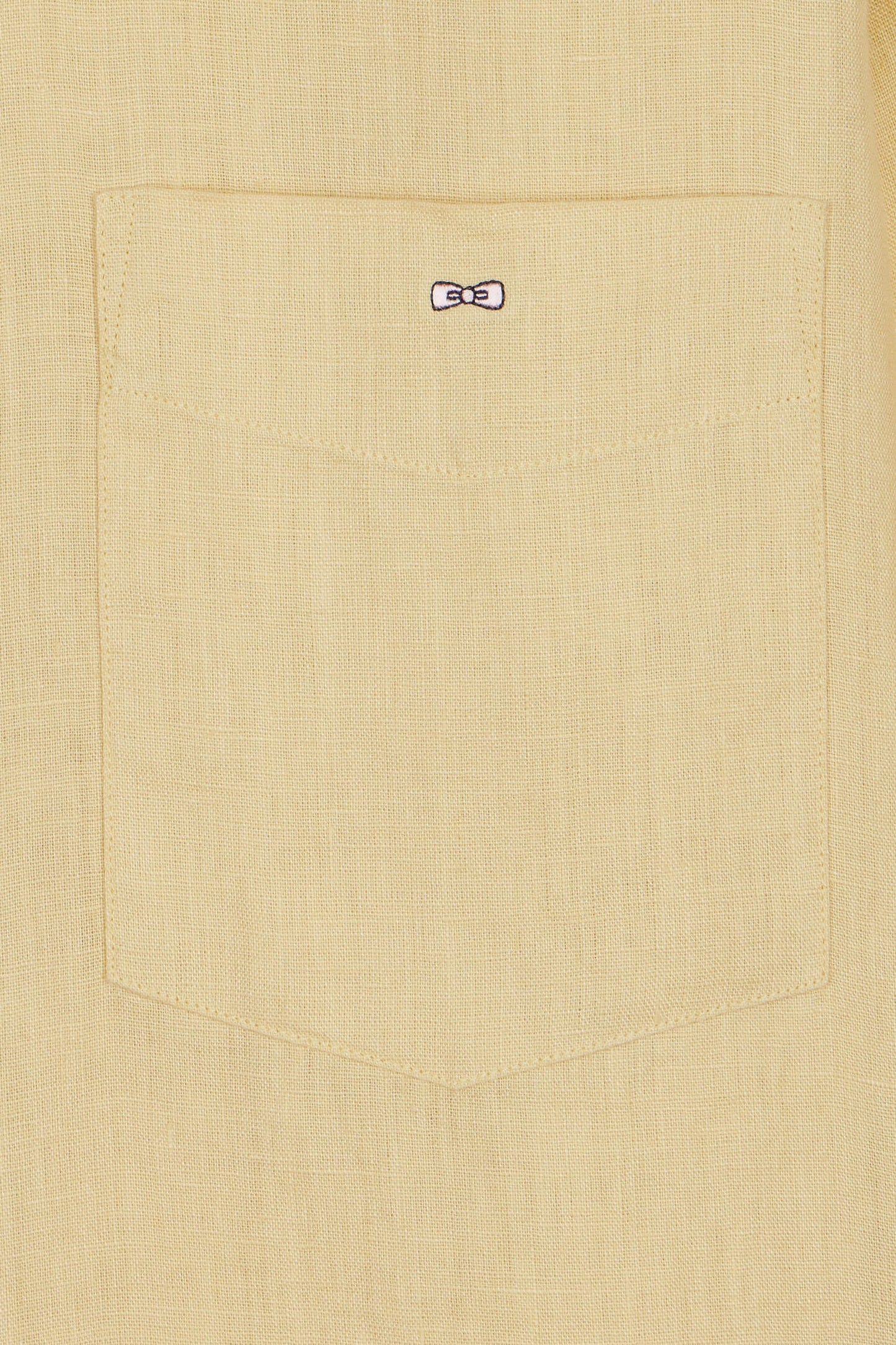 Straight-fit ivory linen shirt