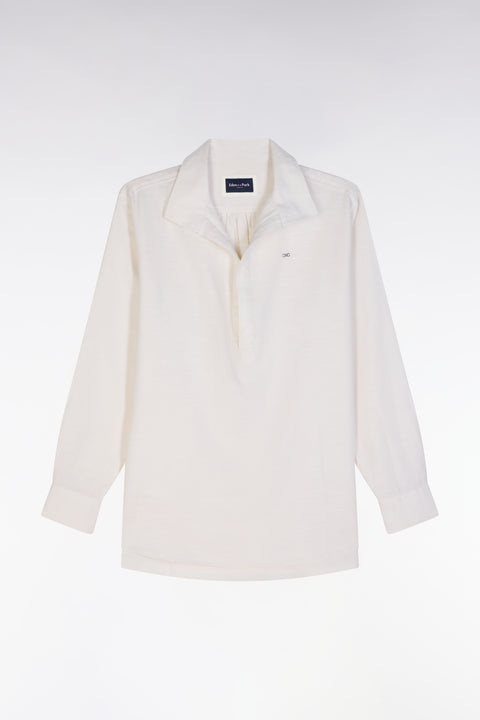 Relaxed-fit ecru cotton shirt - Image 2