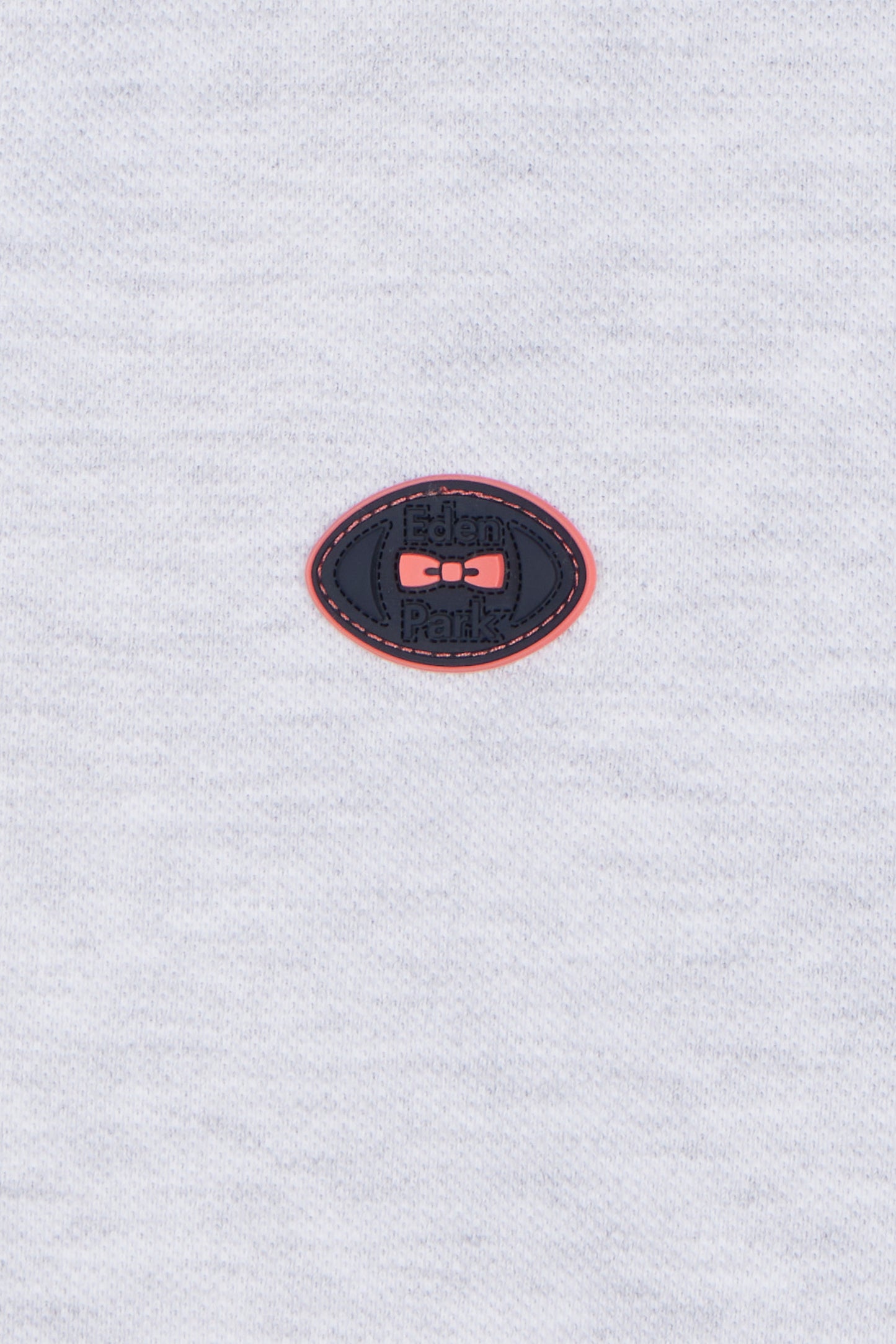 Relaxed-fit short-sleeved polo shirt in red cotton with colorful accents