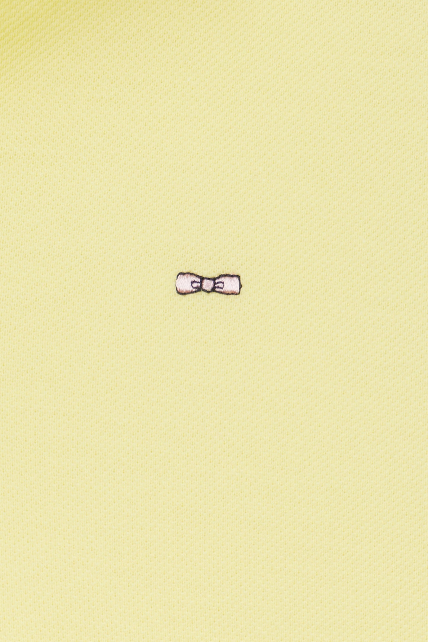 Straight-fit short-sleeved polo shirt in yellow Pima cotton