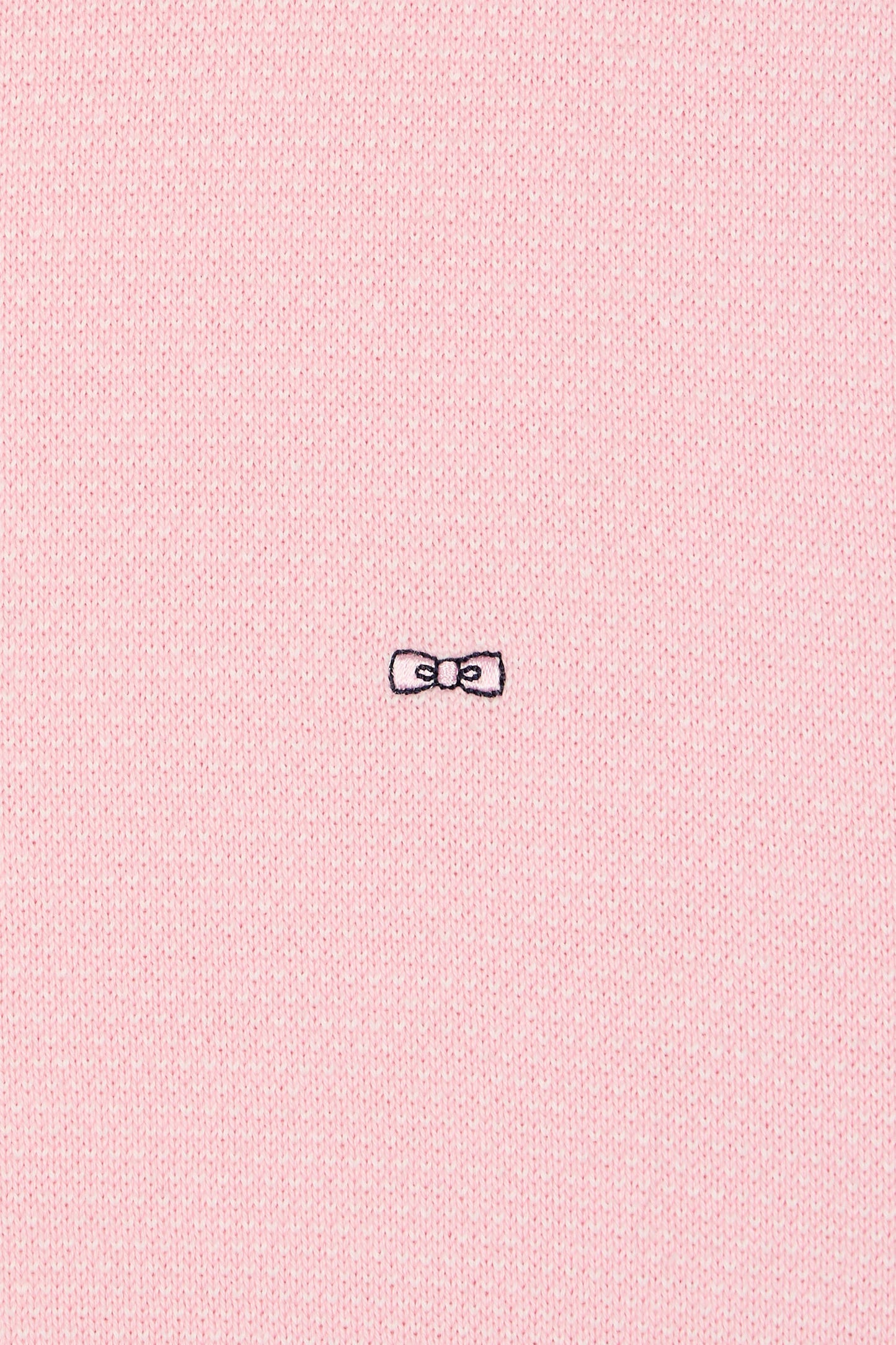 Straight-fit round neck cotton jumper in pink cotton