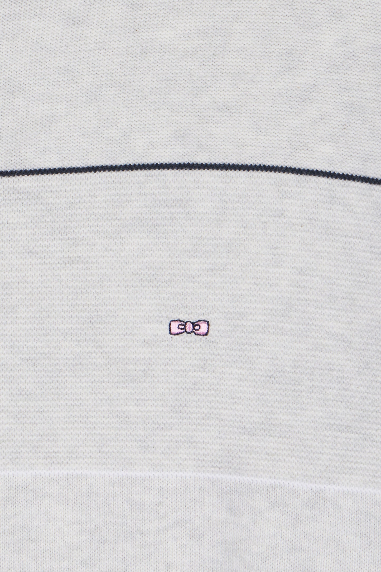 Round-neck grey cotton jumper