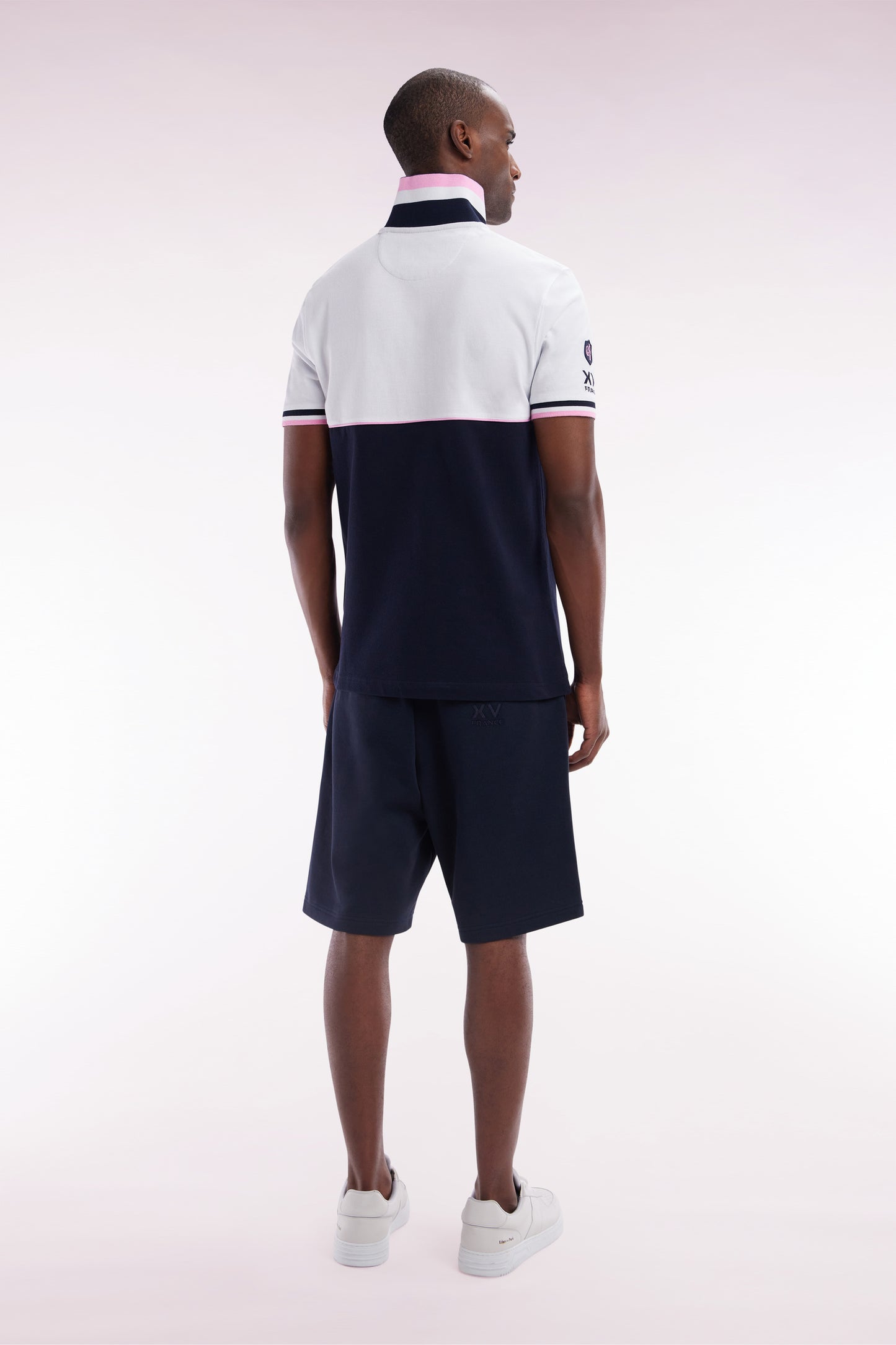 XV de France relaxed-fit shorts in navy cotton fleece