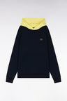 Relaxed-fit two-tone yellow cotton fleece sweatshirt