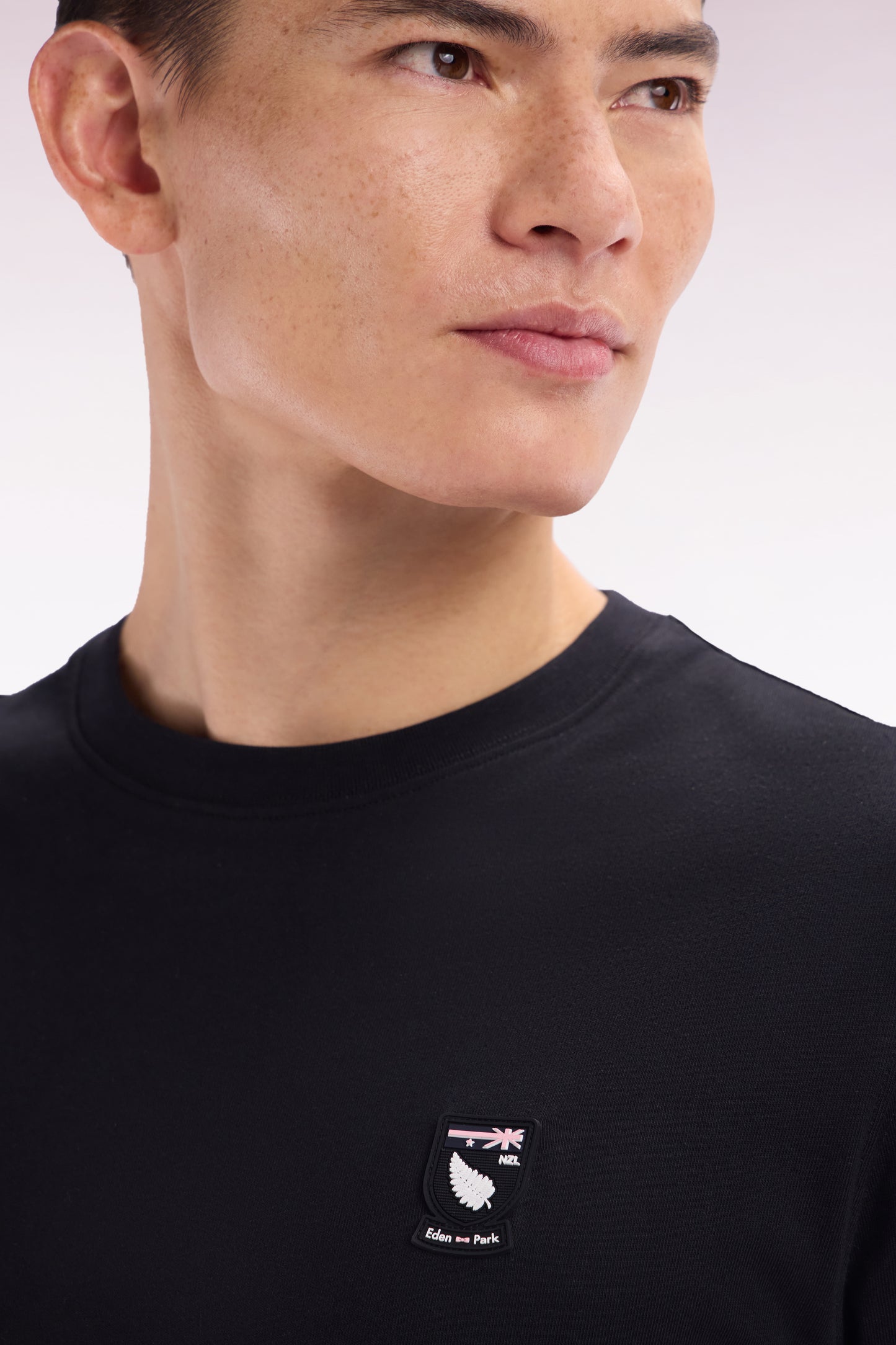 Black cotton t-shirt New Zealand casual cut