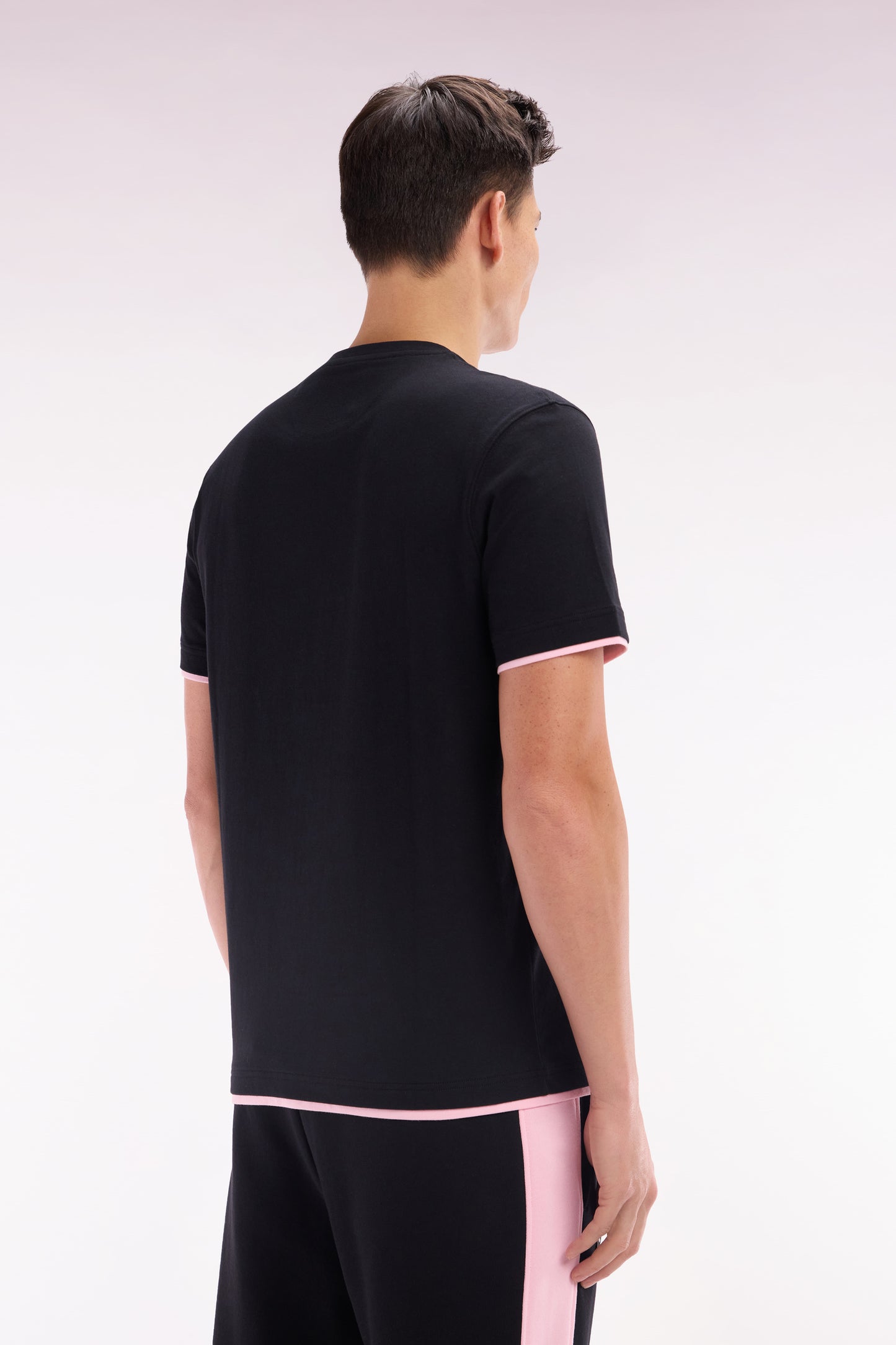 Black cotton t-shirt New Zealand casual cut