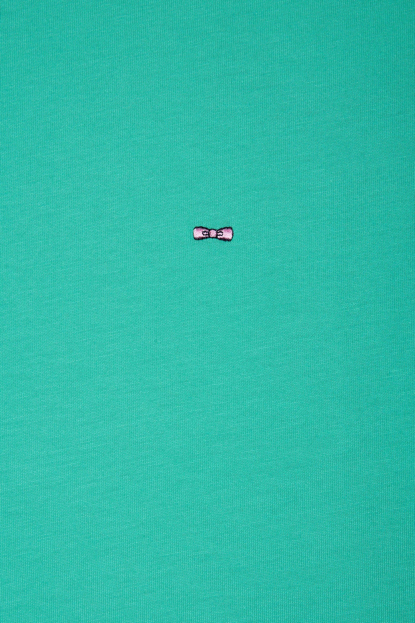 Straight-fit green Pima cotton T-shirt