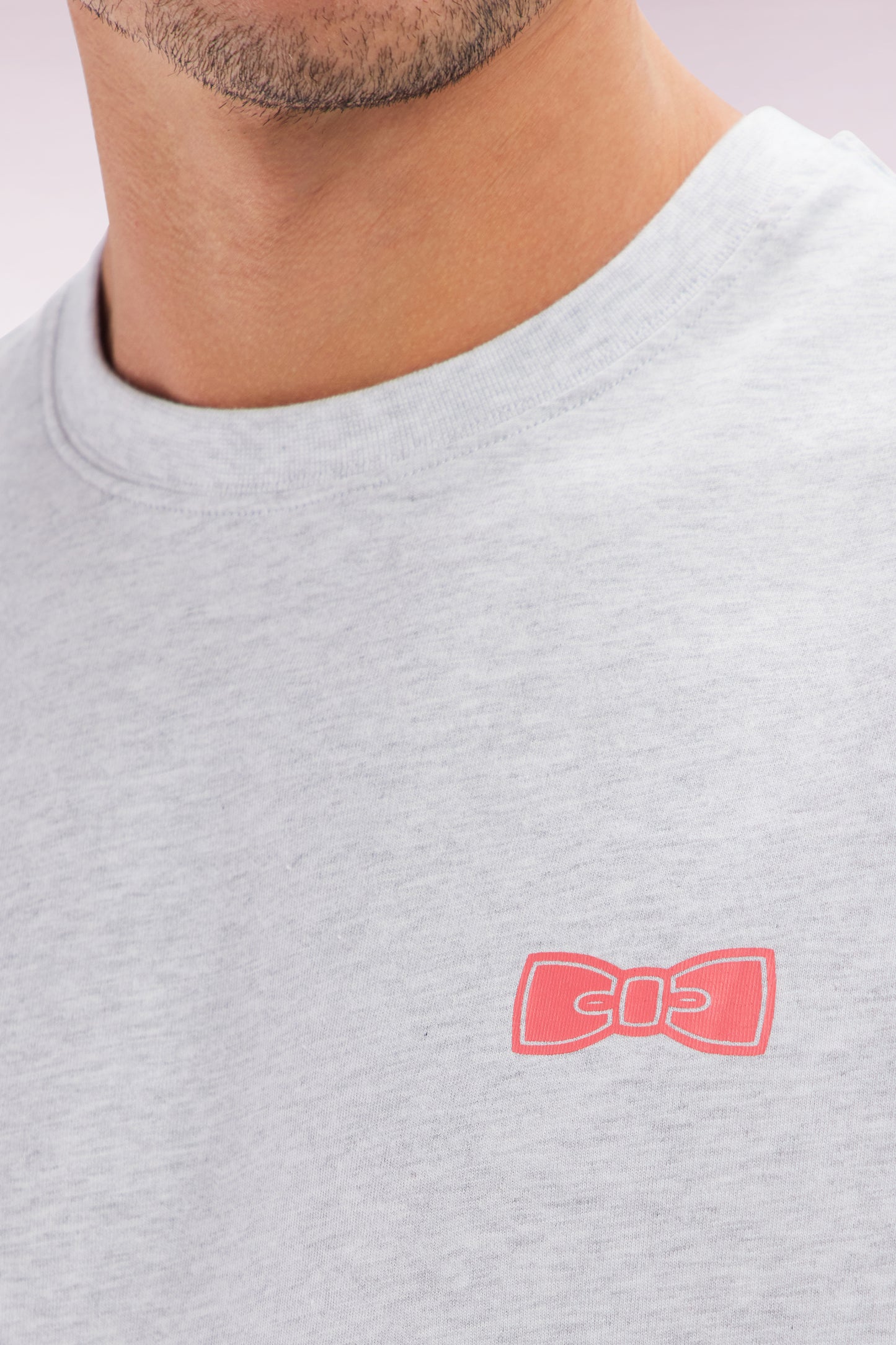 Grey and red cotton T-shirt 10, relaxed fit