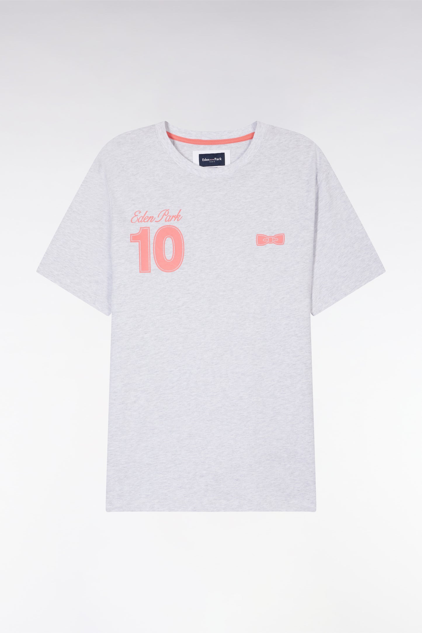 Grey and red cotton T-shirt 10, relaxed fit