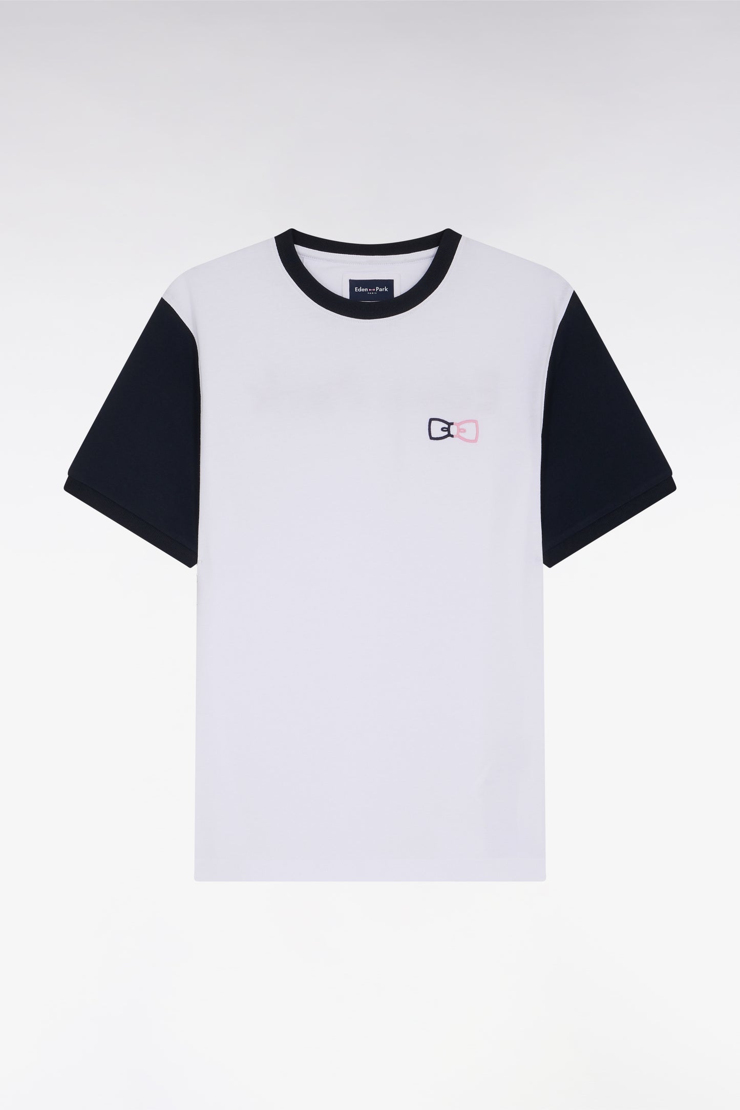 Relaxed fit white cotton short-sleeved T-shirt