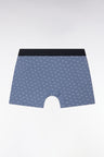 Stretch cotton jersey boxer shorts with micropatterned bow ties, grey