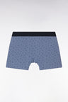 Boxer shorts in stretch cotton jersey with grey micropatterns