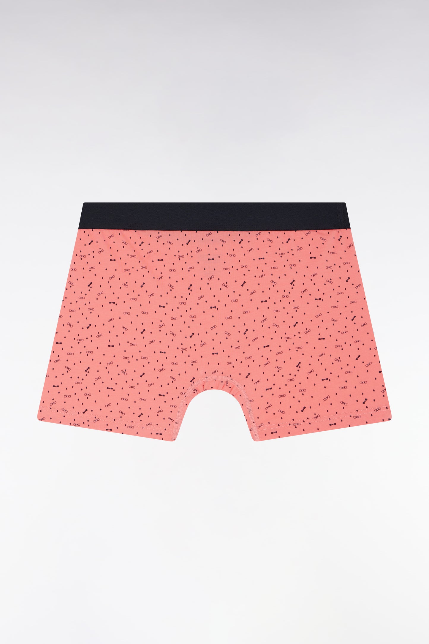 Salmon pink micro-patterned stretch cotton jersey boxer shorts