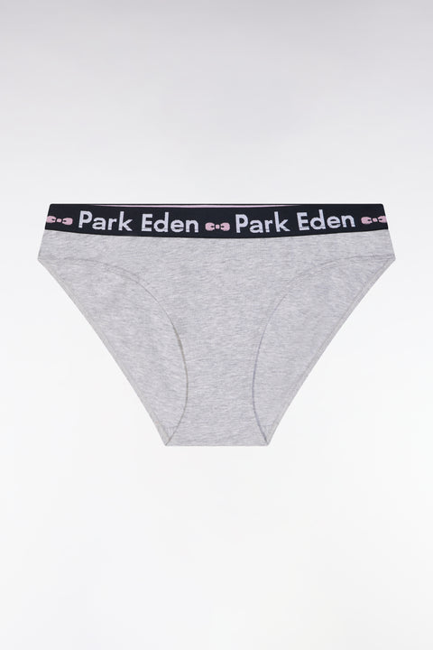 Grey stretch cotton panties - Image 1