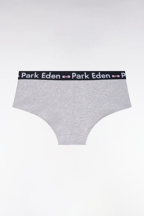 Grey stretch cotton shorty briefs - Image 2