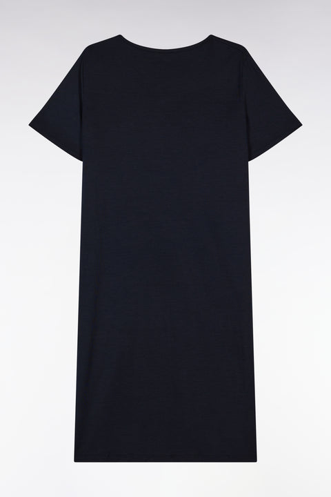 Nightdress in navy stretch modal with Eden Park logo - Image 2