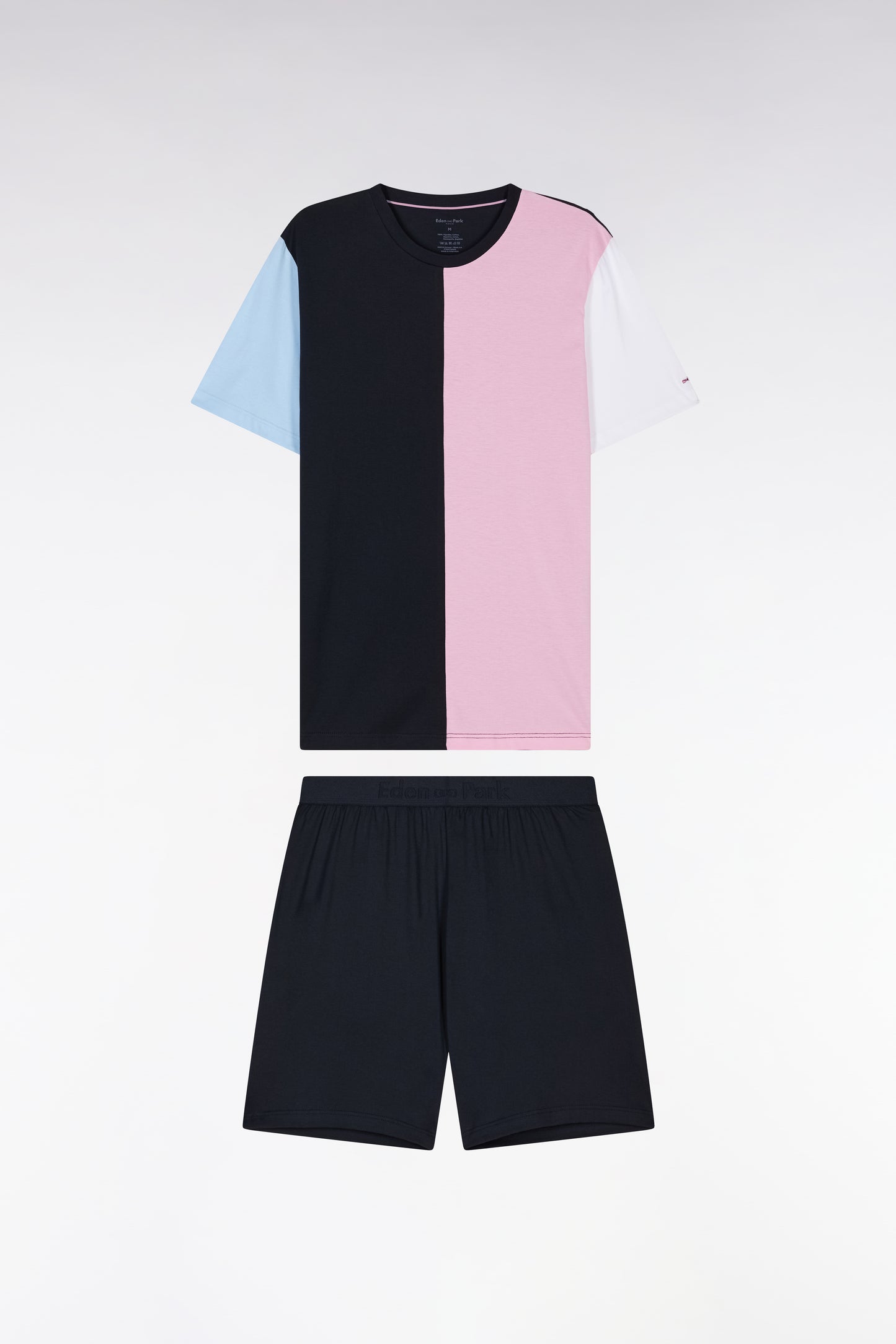 Short pyjamas in cut and sewn cotton jersey