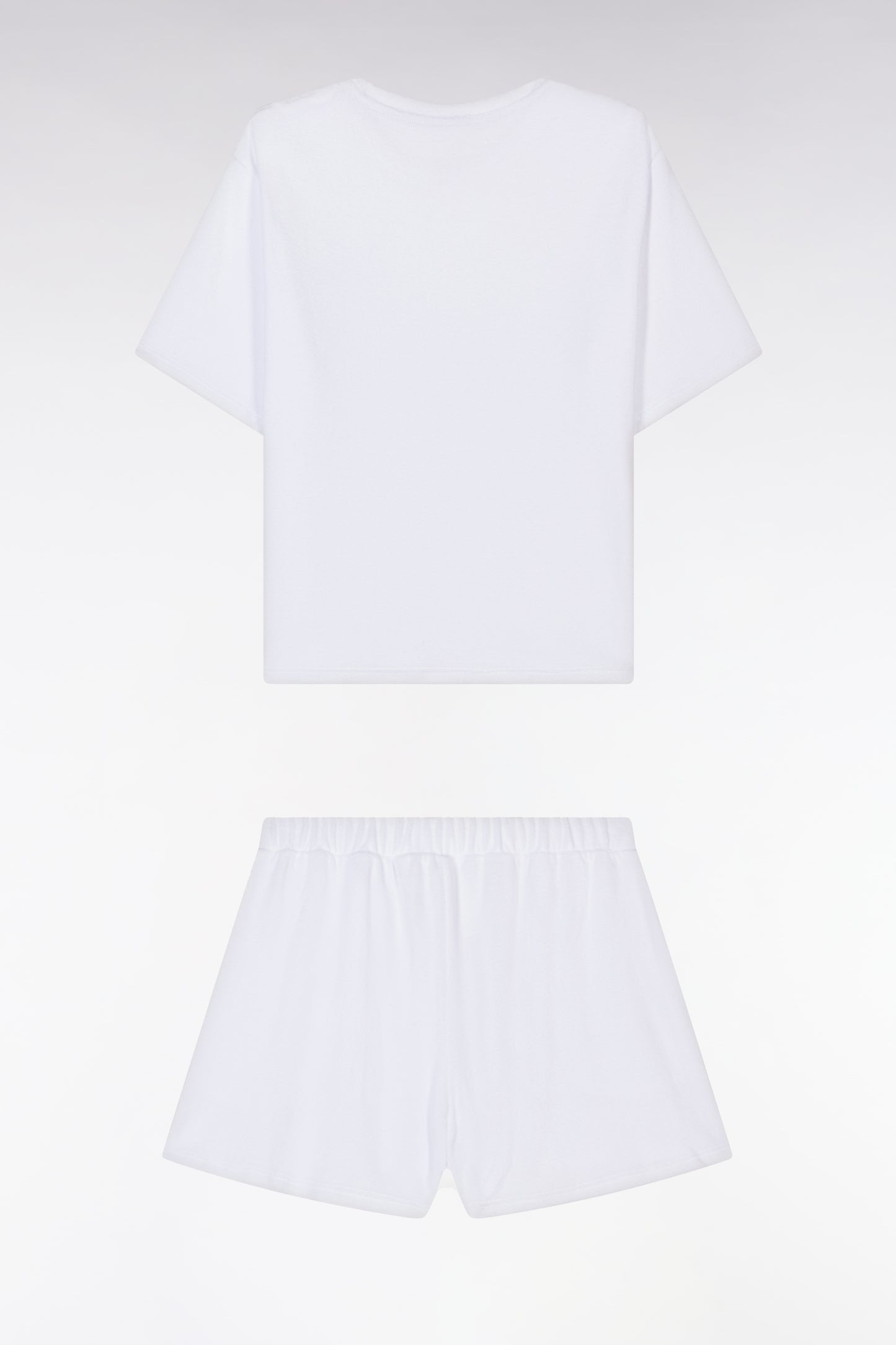 Short white pyjamas