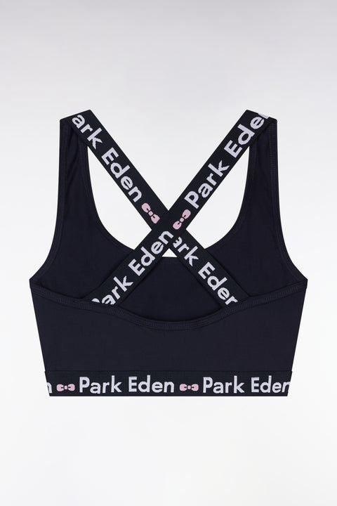 Signed navy elastic cross-strap bra - Image 2