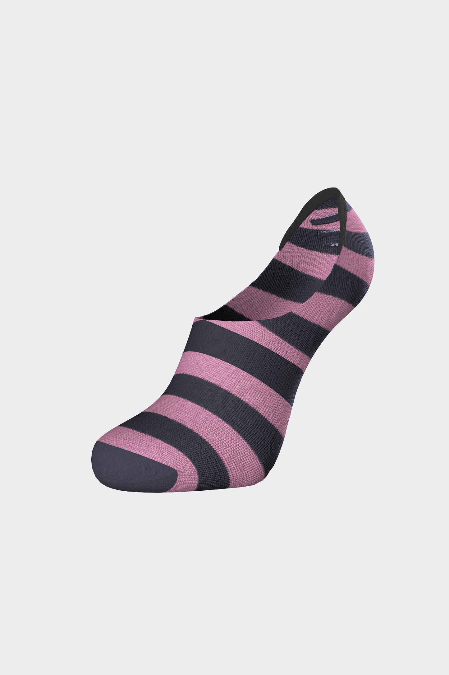 Pair of low striped pink cotton blend socks