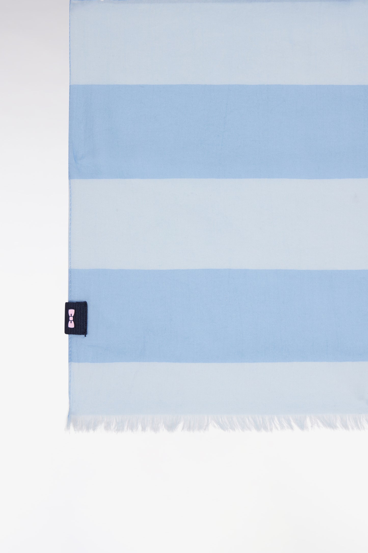 Sky-striped cotton and modal scarf