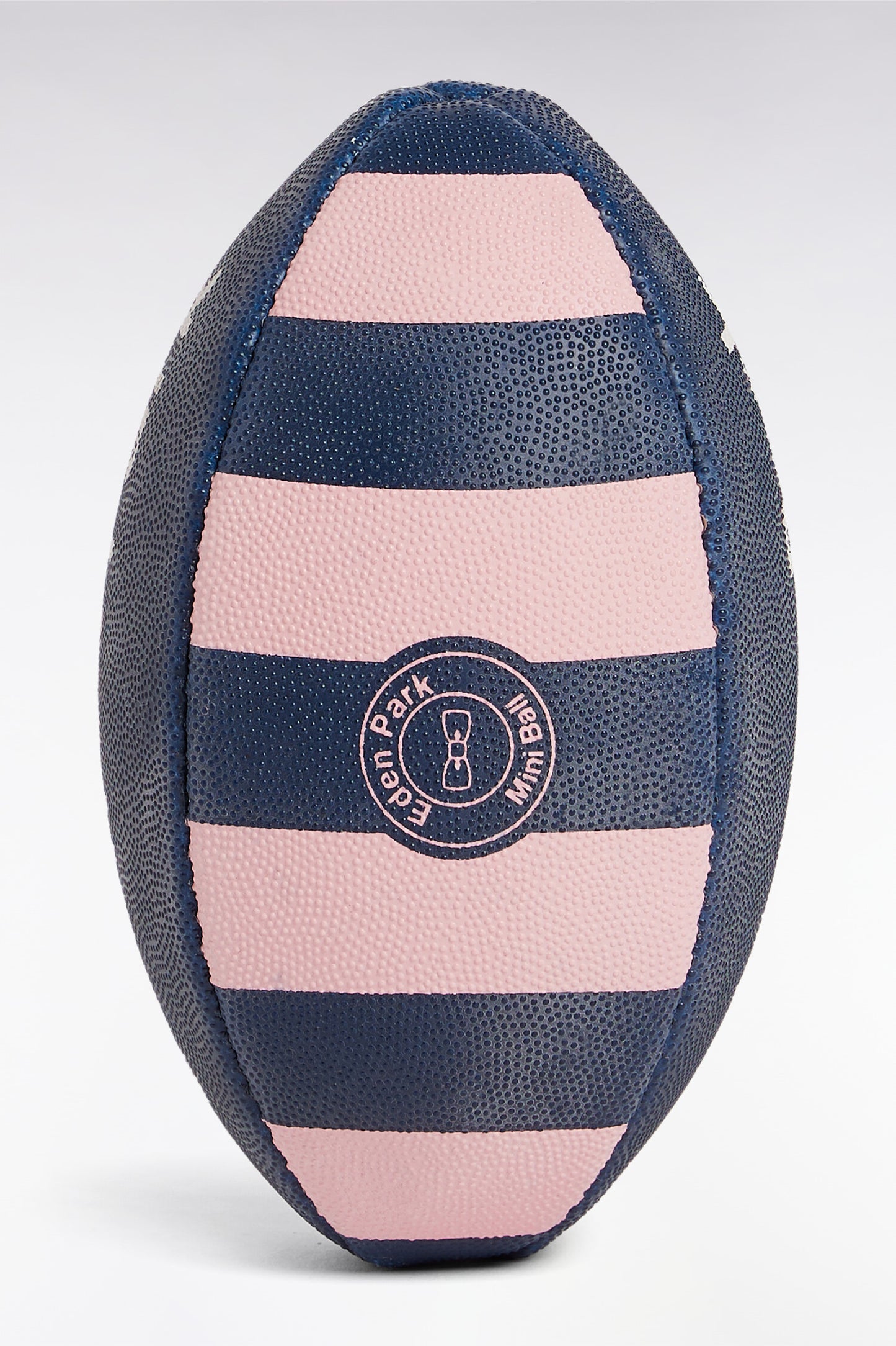 Ballon de rugby en caoutchouc lisse marine et rose