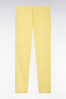 Pantalon chino regular en coton stretch jaune clair