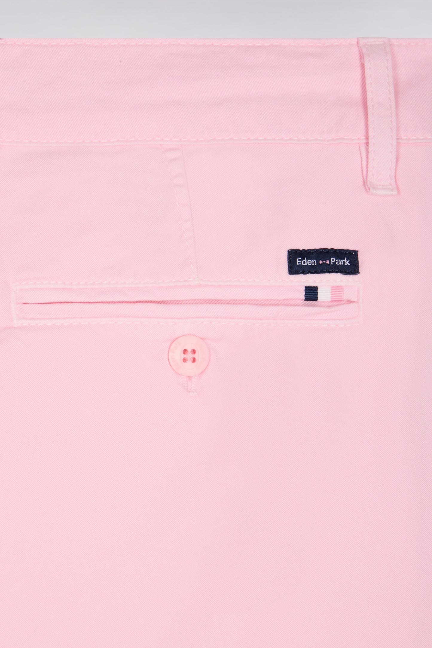 Pantalon chino en coton stretch rose coupe slim