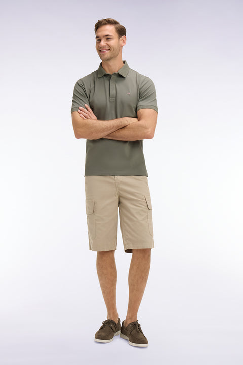 Bermuda cargo en coton beige - Image 1