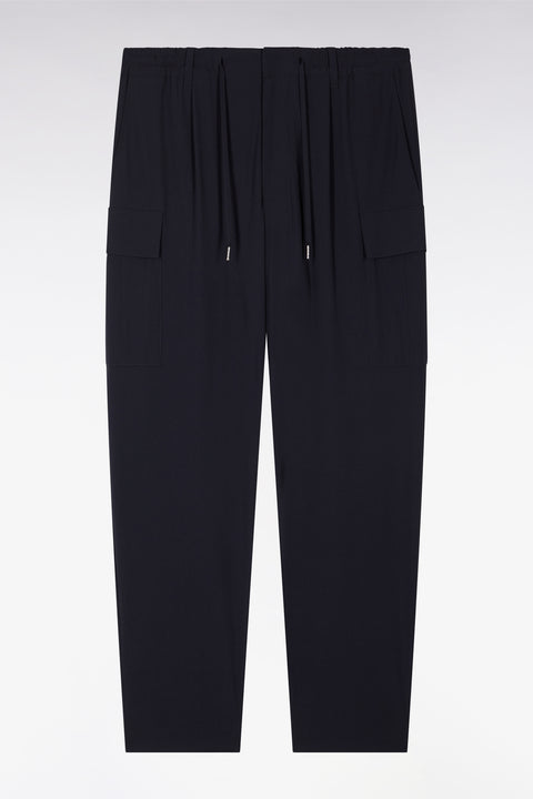 Pantalon poches cargo en tissu technique marine coupe Modern - Image 2