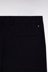 Elasticated waist pants in navy technical fabric Modern cut